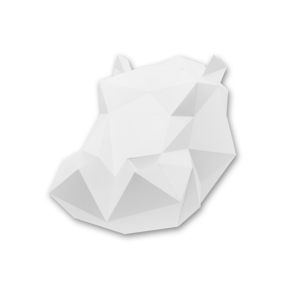 Paper Hippo - Trophée en papier Assembli Bright White